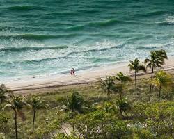 Miami Beach with its wide, sandy beaches and clear, turquoise waters