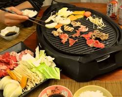 menu board with delicious yakiniku dishesの画像