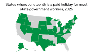 More than half of states give workers a paid Juneteenth