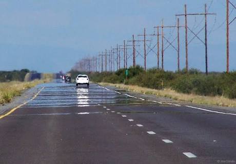 Mirage Formation on a road [3]