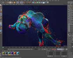 Image of Cinema 4D 3D animation software interface