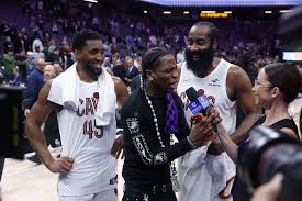 Travis Scott randomly crashes James Harden and Donovan Mitchell’s post-game interview