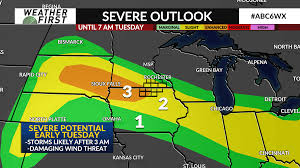 ALERT DAY for strong to severe storm potential early Tuesday morning