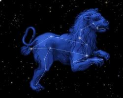 しし座 星座 イラスト 夜空（AI 生成）