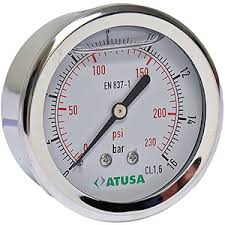 Pressure Gauge With Glycerine 432 | Atusa