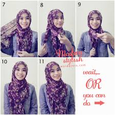 Image result for tutorial hijab