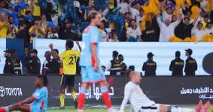 كريستيانو رونالدو يسجل فى تقدم النصر ضد الرياض 3-0.. فيديو