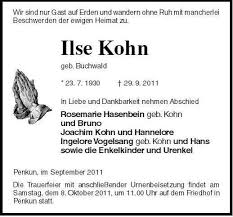 Ilse Kohn-geb. Buchwald-- 23. | Nordkurier Anzeigen
