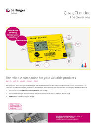 Q-tag CLm Doc: Single-Use Data Logger | PDF | Computer ...