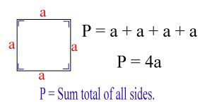 Image result for perimeter of a square