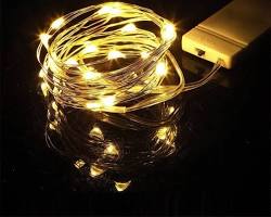 Đèn Led Mini Trang Trí 1m Xài Pin (Vàng)
