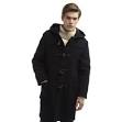 British Duffle Men s Made in England Long Duffle Coat - Charcoal