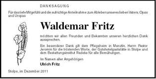 Waldemar Fritz | Nordkurier Anzeigen