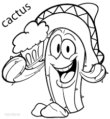 Résultat de recherche d'images pour "cactus coloring pages"