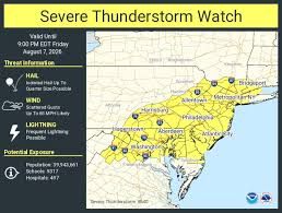 Dark storm clouds over New Jersey during severe weather