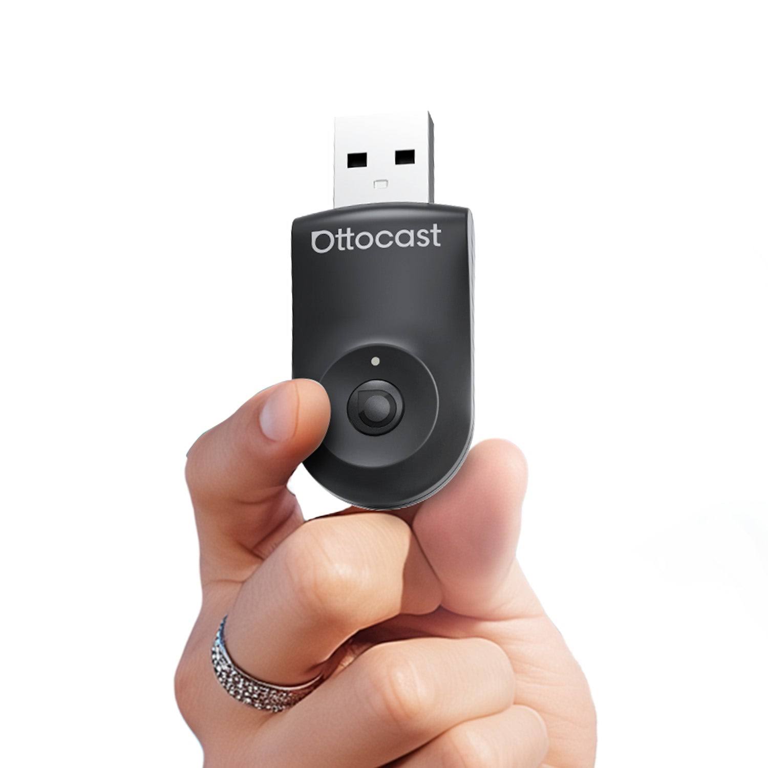 Mini Carplay/android Auto Usb Wireless Dongle Compact Black Usb-c Usb-a