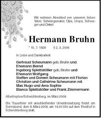 Hermann Bruhn-Die Trauerfeier | Nordkurier Anzeigen - 005802758201
