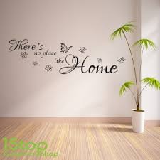 THERES NO PLACE LIKE HOME WALL STICKER QUOTE - BEDROOM WALL ART ... via Relatably.com