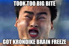 Image result for Images of someone with brain freeze