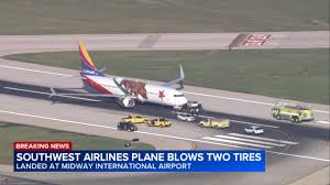 Southwest Airlines flight 1243 from Fort Myers, Florida nose gear tires 'lost pressure' during landing at Chicago Midway airport