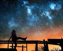 someone gazing at the stars