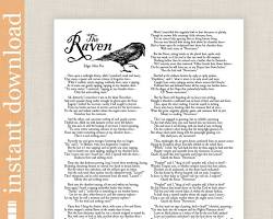 Image of Edgar Allan Poe's The Raven poem