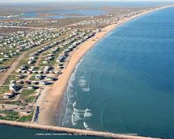 Image of high tide on Texas coast