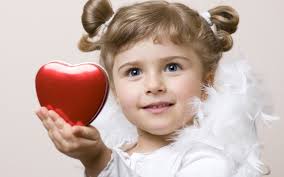 Cute Little Angel Girl with Heart wallpaper - cute-little-angel-girl-with-heart-wide-wallpaper-1680x1050