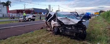 Mulher morre em colisão frontal na BR-277 em Santa Tereza do Oeste