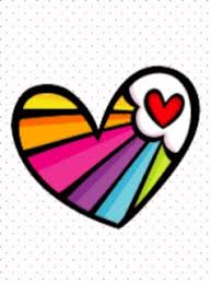 Image result for rainbow heart