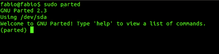 Picture of GNU Parted