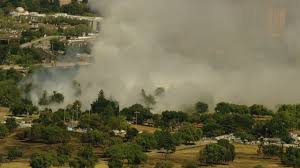 Fire Erupts Near San Jose Airport Homeless Encampment