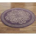 Purple round rug