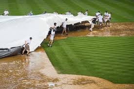 Yankees, Blue Jays in rain delay on Wedneday night