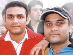 Let us clear you: INDIAN CRICKET STAR VARINDER SEWAG (RED JACKET) WITH HIS LOOK ALIKE JEEWAN SHARMA AT A FUNCTION IN LUDHIANA ON THURSDAY. - birth_sehwag