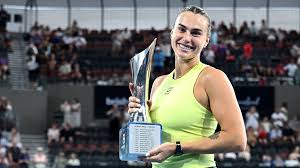 Aryna Sabalenka celebrating her victory