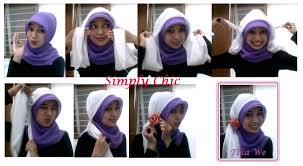 Hasil gambar untuk tutorial hijab paris