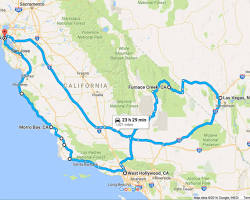 Image of California road trip