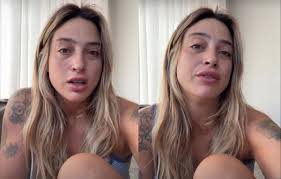 Tati Dias, chorando, se pronuncia após fim de noivado com Lauana Prado: 'Preciso encontrar uma forma de continuar minha vida'