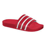 Rode adidas slippers