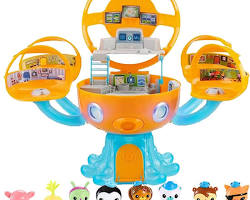 Image of VUZXQSL Octonauts Toys Sound and Light Octopod Castle Shark Adventure Playset Barnacles Peso Kwazii Action Figure Model Toy for Kids Birthday Gift