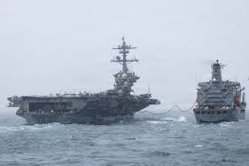 USS Abraham Lincoln aircraft carrier at sea