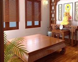 Hình ảnh về rèm thờ sáo gỗ