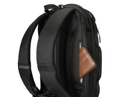 Imagen del compartimento para portátil de la mochila Targus Work+