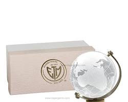 Bomboniera originale con mappamondo in legno Top Argento