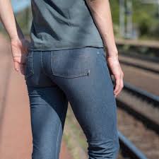 Snap Climbing Skinny Jean Pants Blue M Woman