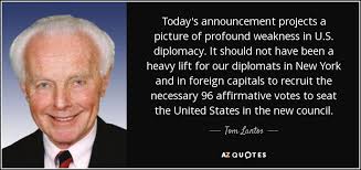 Tom Lantos quote: Today&#39;s announcement projects a picture of ... via Relatably.com