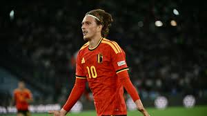 Mika Godts scores a brilliant goal for Belgium and puts Van Bommel ahead