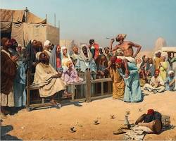 Storyteller painting by Franz Xaver Kosler