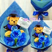 Image result for karangan bunga mawar biru
